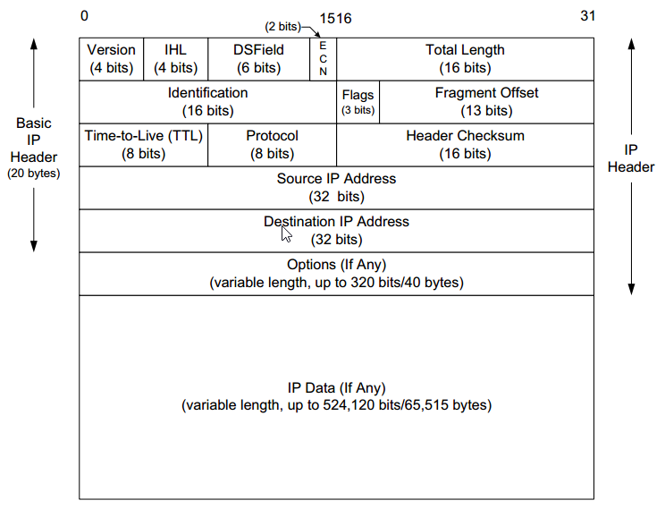 IPv4 header fields