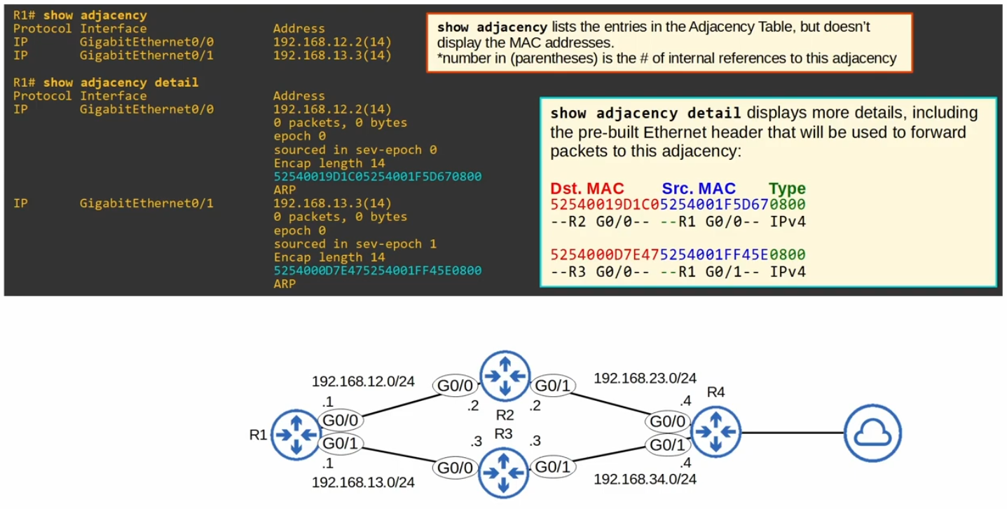 CEF adjacency detail